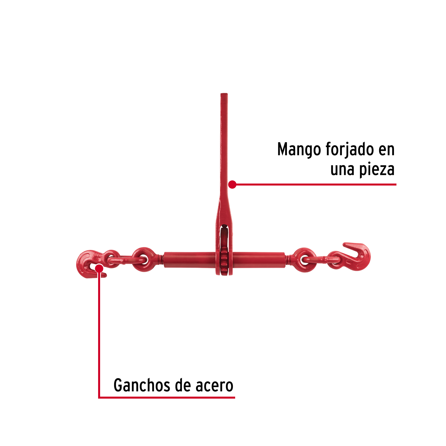 Tensor de cadena con matraca, 5/16' - 3/8', FIERO - Imagen 3