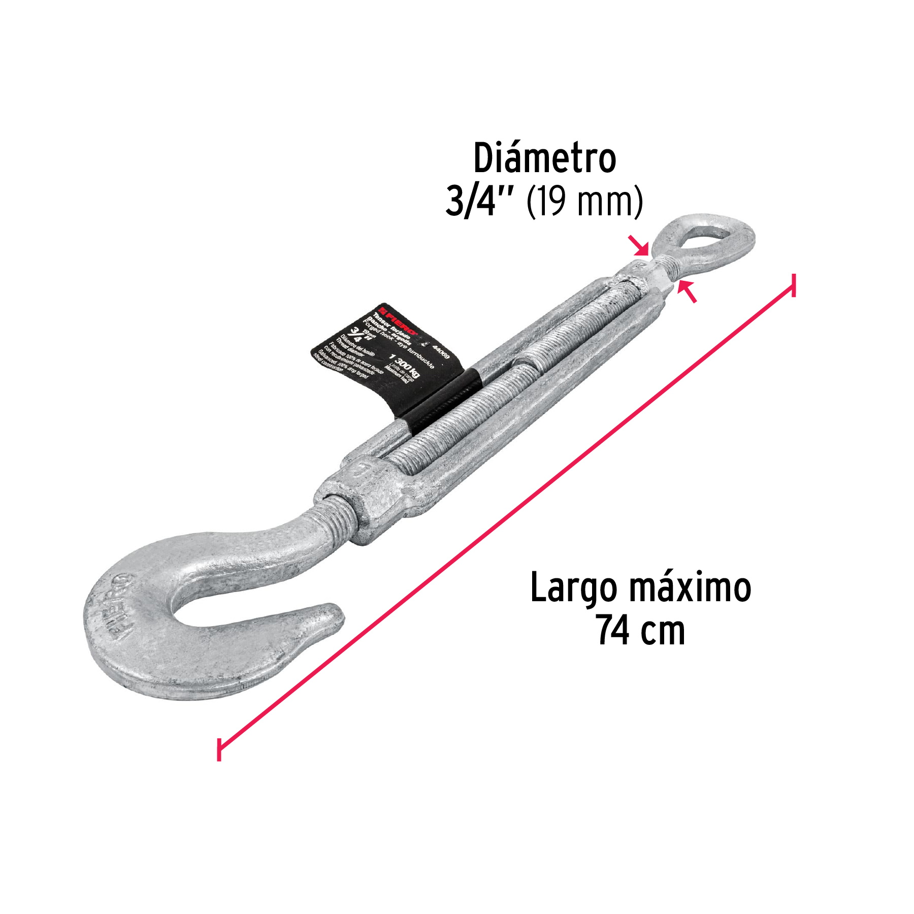 Tensor forjado 3/4' ojo-gancho, FIERO - Imagen 4