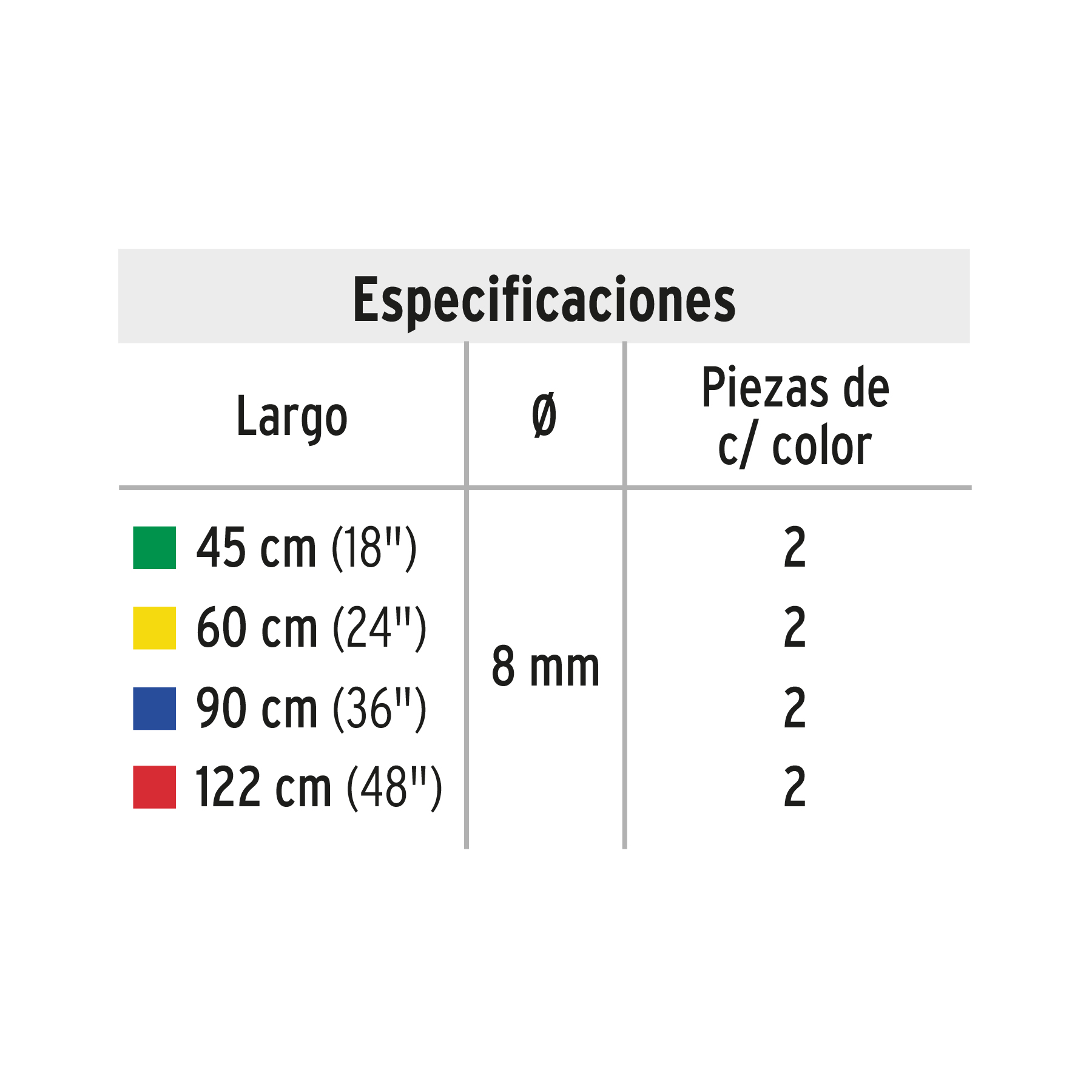 Juego de 8 tensores elásticos, PRETUL - Imagen 4
