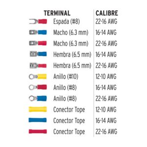Juego de 55 terminales aisladas para cable, VOLTECK - Imagen 3