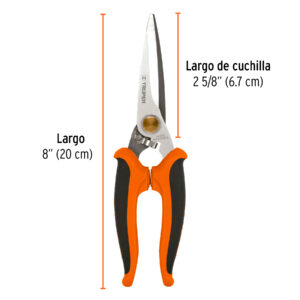 Tijera 8' multiusos, Comfort Grip, acero inoxidable, TRUPER - Imagen 4