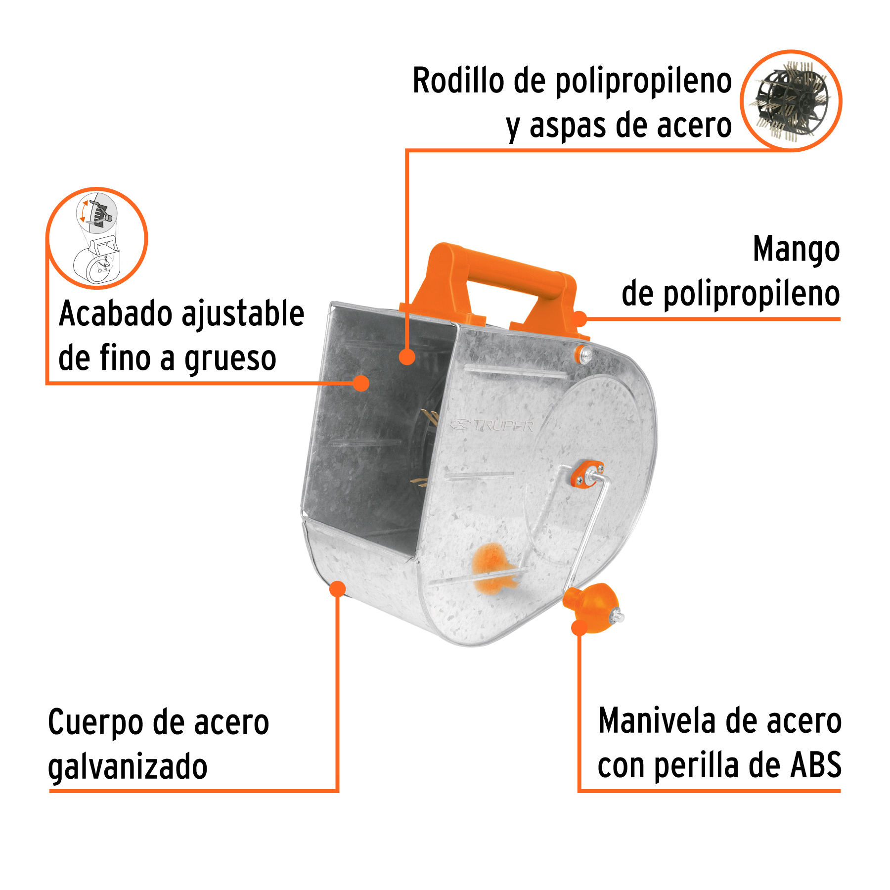 Tirolera galvanizada profesional, TRUPER - Imagen 3
