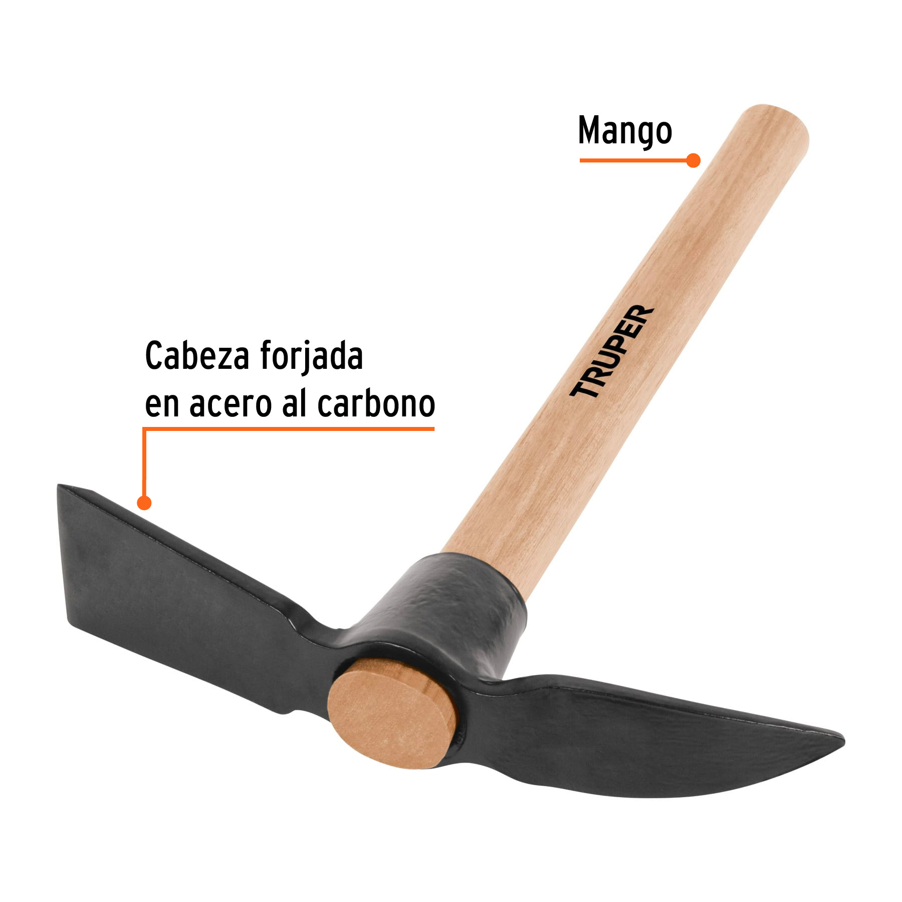 Talacho-pico, mango de madera 14', TRUPER - Imagen 3