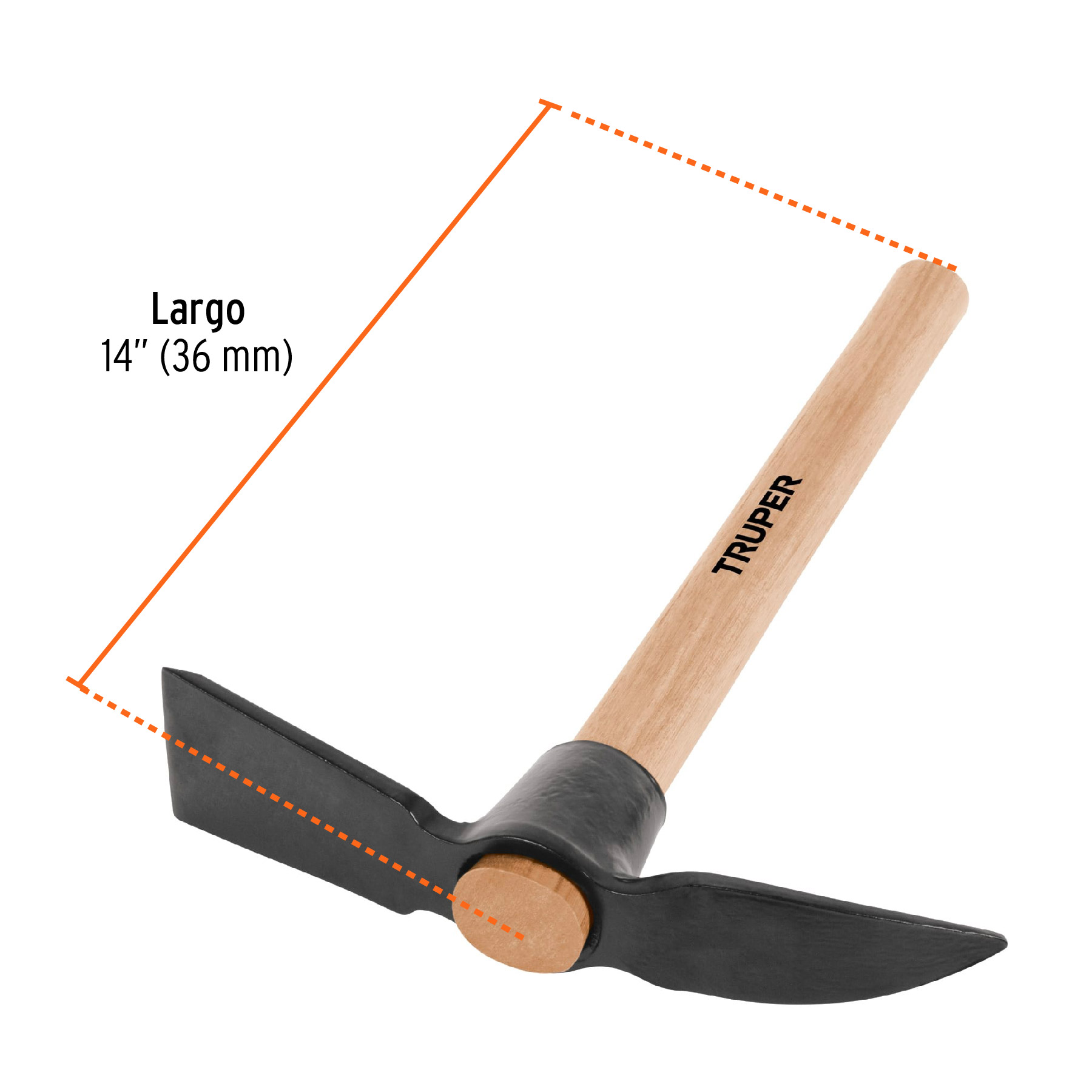Talacho-pico, mango de madera 14', TRUPER - Imagen 4