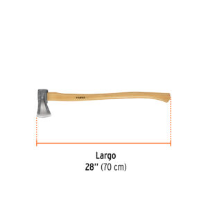 Hacha para rajar madera 2-1/4 lb, mango hickory 28', TRUPER - Imagen 4