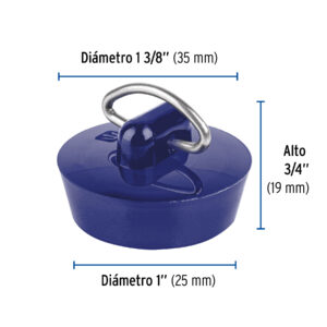Tapón de PVC, para lavabo, 26 a 35 mm, FOSET - Imagen 4