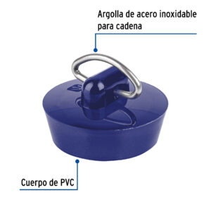 Tapón de PVC, para lavabo, 26 a 35 mm, FOSET - Imagen 3