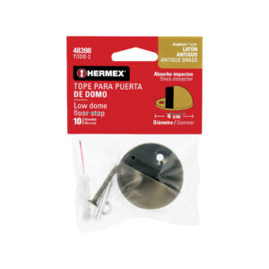 Tope tipo domo para puerta, acabado latón antiguo, HERMEX - Imagen 6