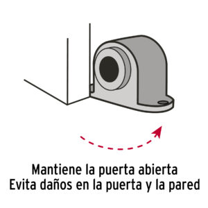 Tope para puerta magnético, acabado cromo, HERMEX - Imagen 5