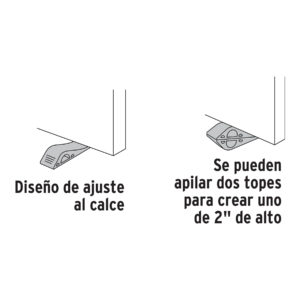 Cuña tope de caucho sintético para puerta de 12 cm, HERMEX - Imagen 3