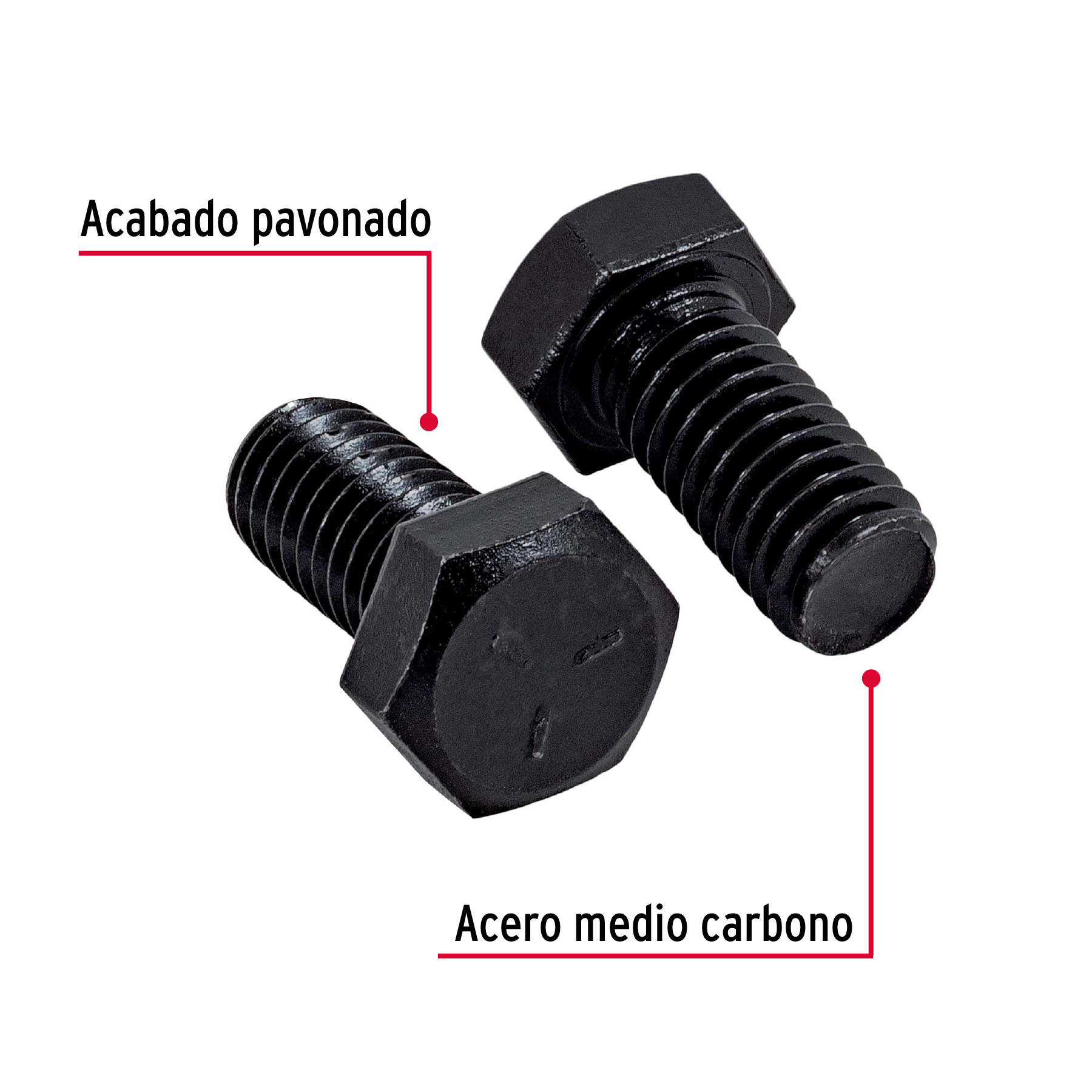 Bolsa con 50 tornillos 3/8' x 3/4' acero grado 5, FIERO - Imagen 3