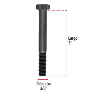 Bolsa con 40 tornillos 3/8' x 3' acero grado 5, FIERO - Imagen 4
