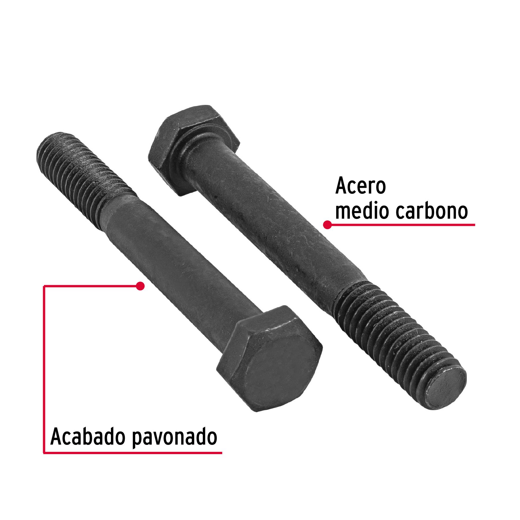 Bolsa con 60 tornillos 5/16' x 2-1/2' acero grado 5, FIERO - Imagen 3