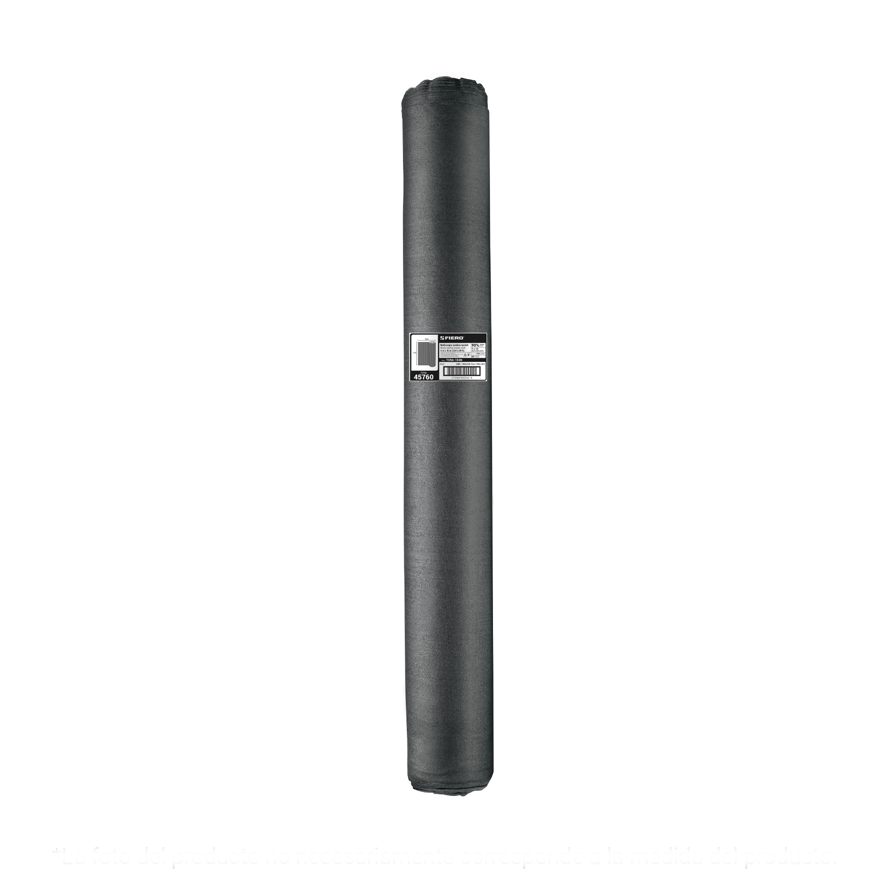 Rollo de malla sombra 90%, raschel negro, 15m x 4m, FIERO - Imagen 2