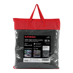 Toldo sombra 90%, raschel negro, 6m x 4m, FIERO - Imagen 6