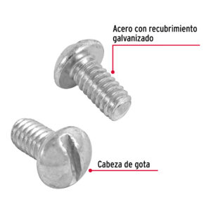 Bolsa con 150 tornillos 1/4' x 1/2' tipo estufa, FIERO - Imagen 3