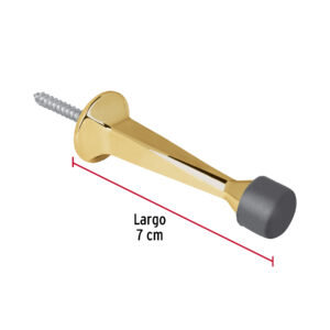 Tope recto para puerta, acabado latón brillante, HERMEX - Imagen 4