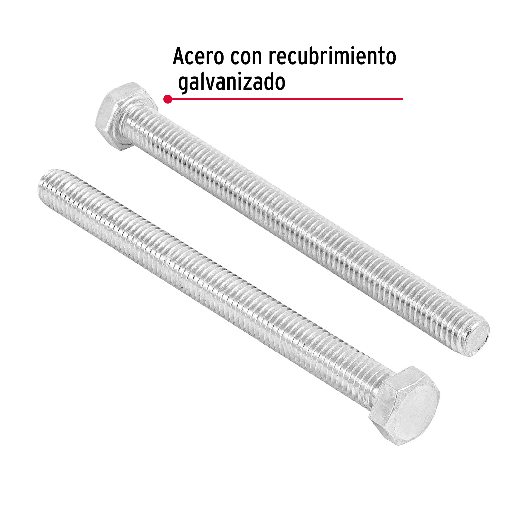 Bolsa con 15 tornillos 3/8' x 4-1/2' tipo máquina, FIERO - Imagen 3