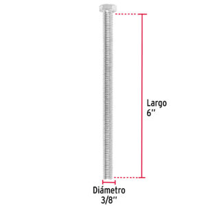 Bolsa con 15 tornillos 3/8' x 6' tipo máquina, FIERO - Imagen 4