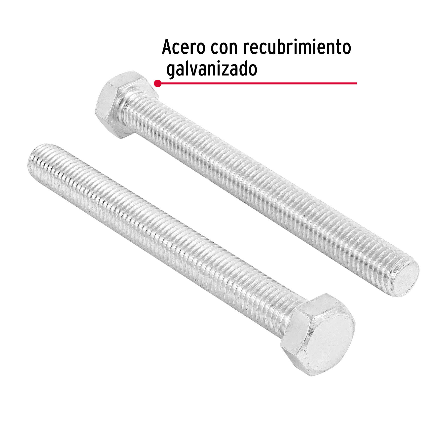 Bolsa con 4 tornillos 5/8' x 6' tipo máquina, FIERO - Imagen 3