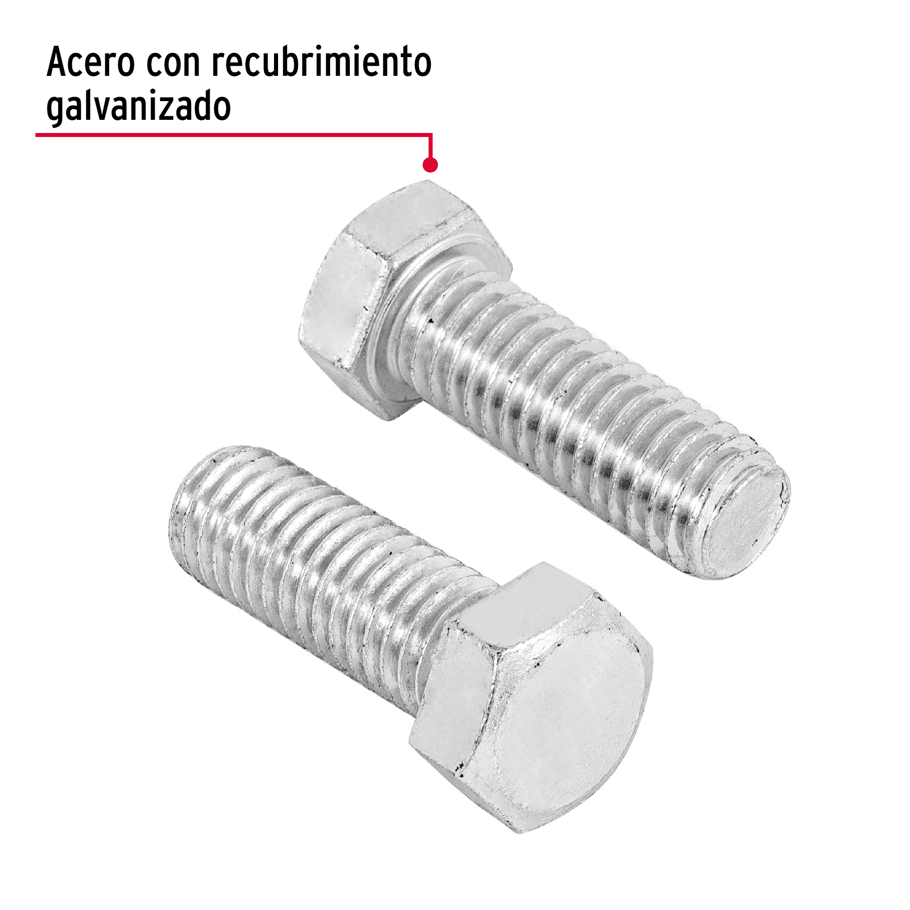 Bolsa con 50 tornillos 7/16' x 1-1/4' tipo máquina, FIERO - Imagen 3