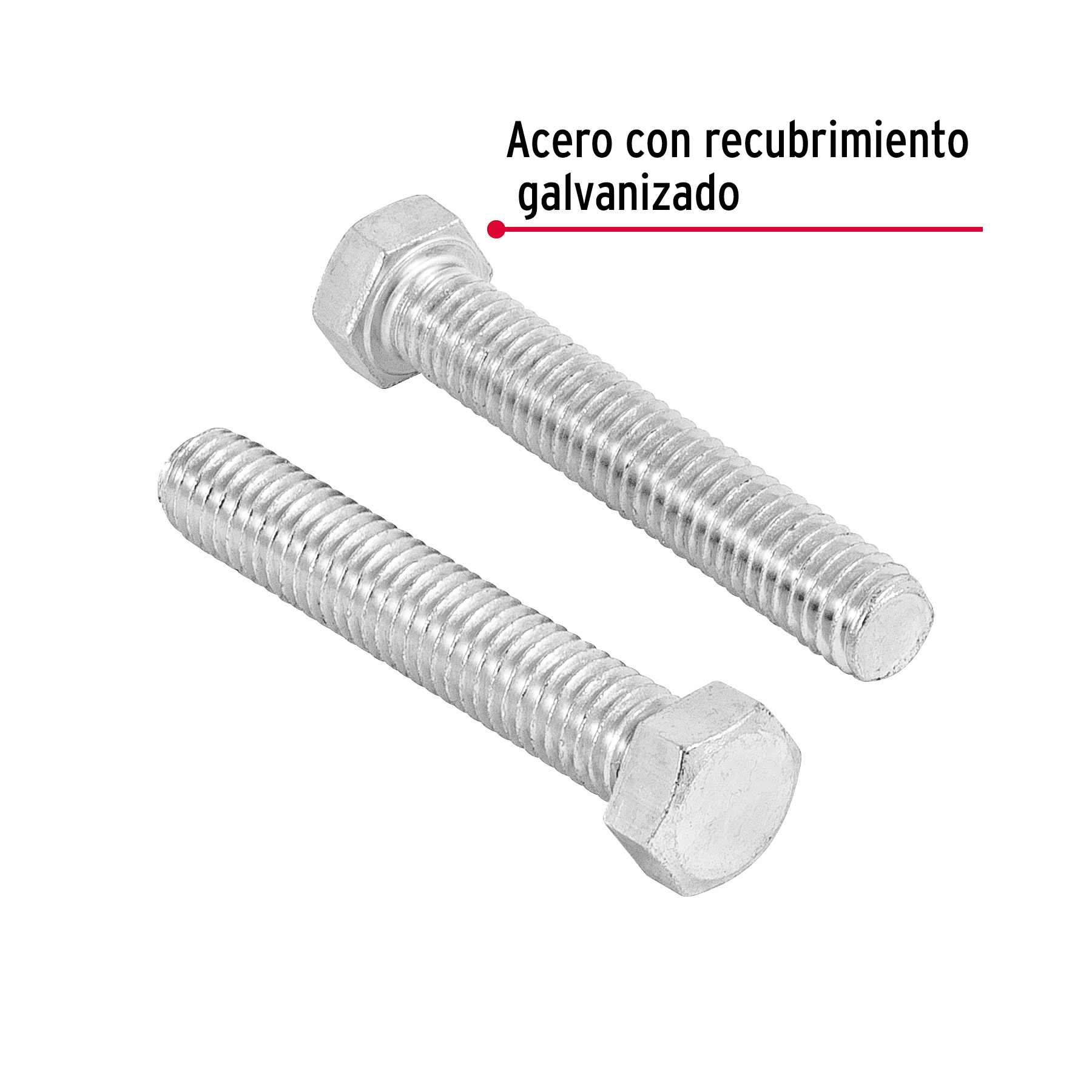 Bolsa con 40 tornillos 7/16' x 2' tipo máquina, FIERO - Imagen 3