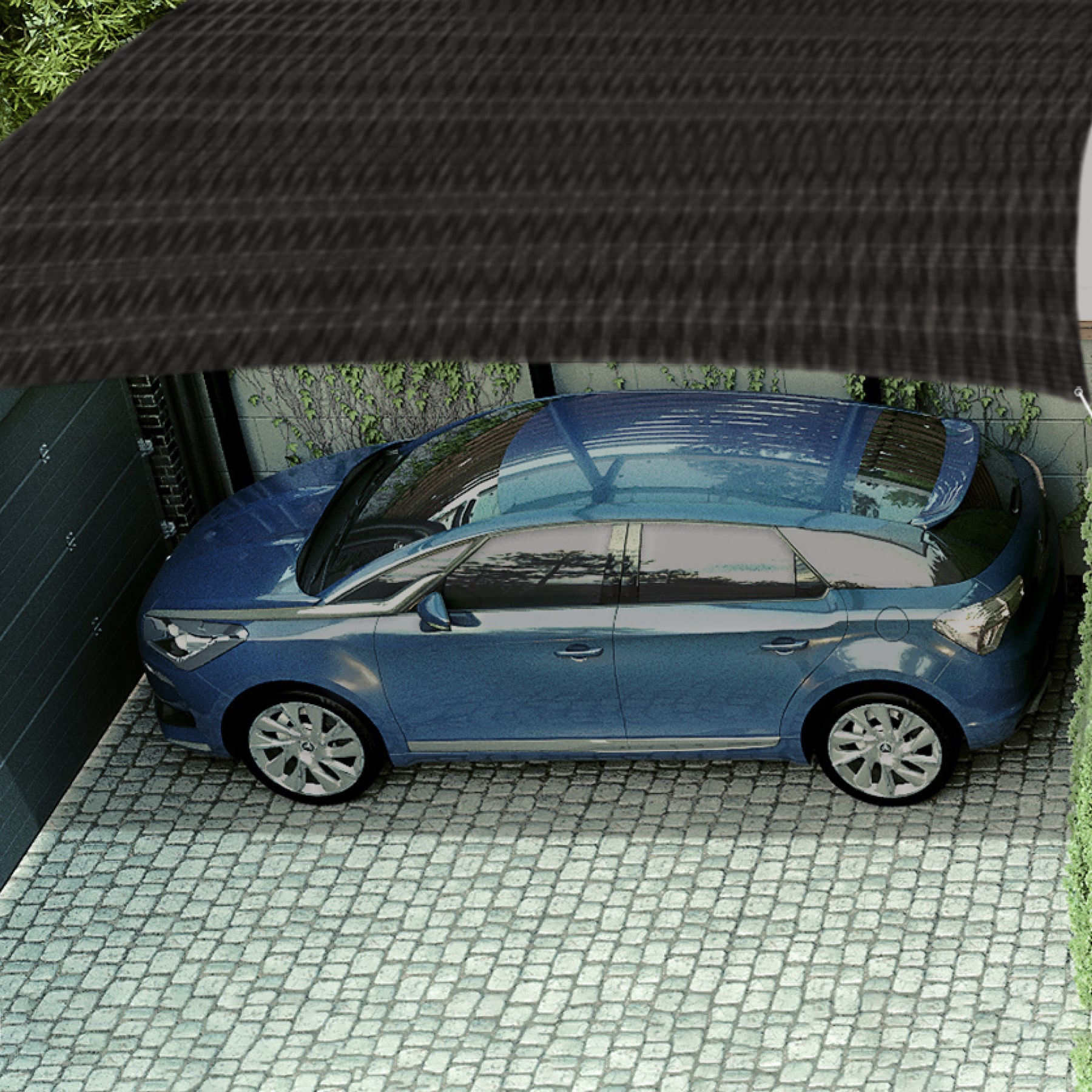 Toldo sombra 80%, monofilamento negro, 3.6m x 5m, FIERO - Imagen 5