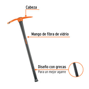 Talacho-pico 2.5 lb, mango fibra de vidrio 36', TRUPER - Imagen 3