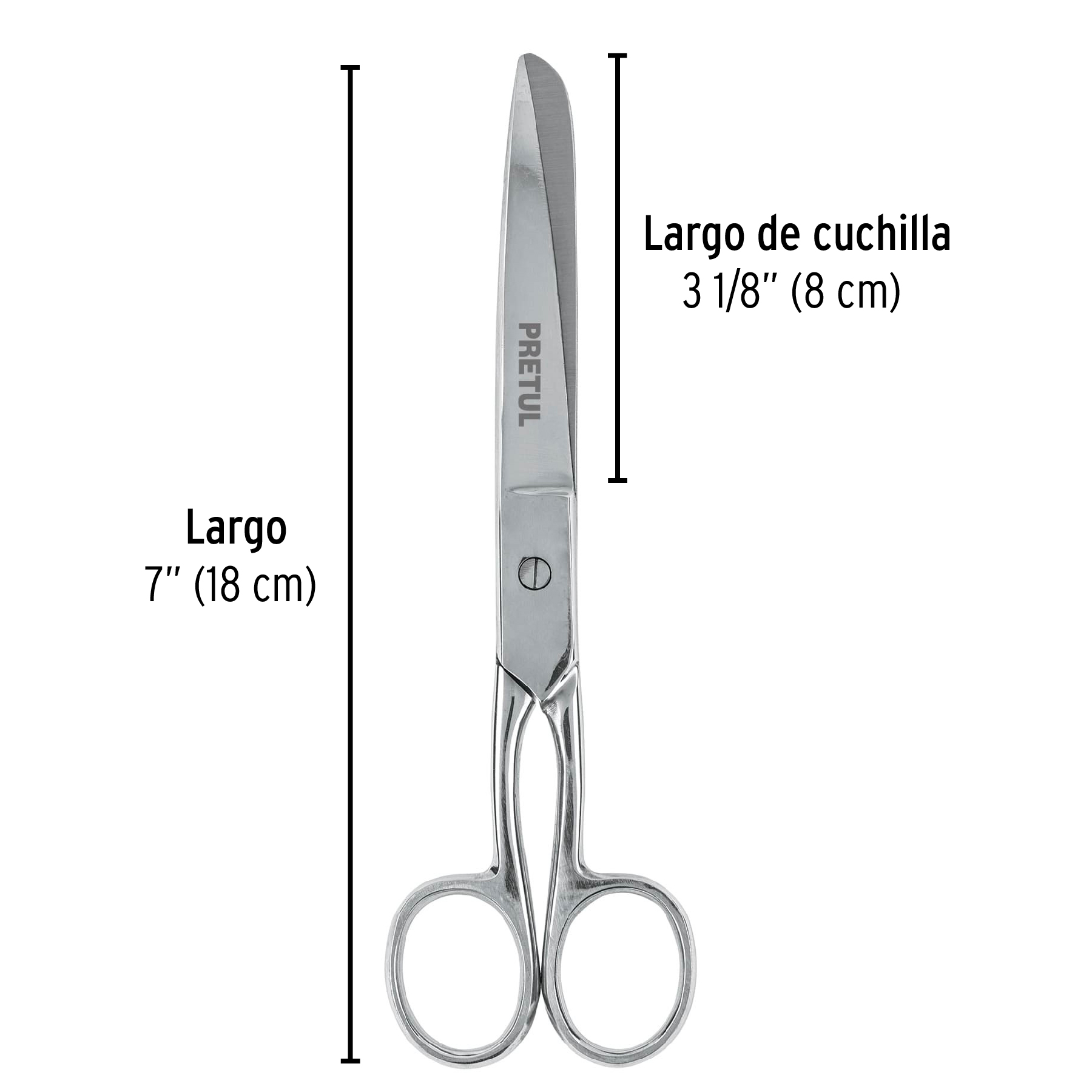 Tijera 7' para costura, de acero inoxidable, PRETUL - Imagen 4