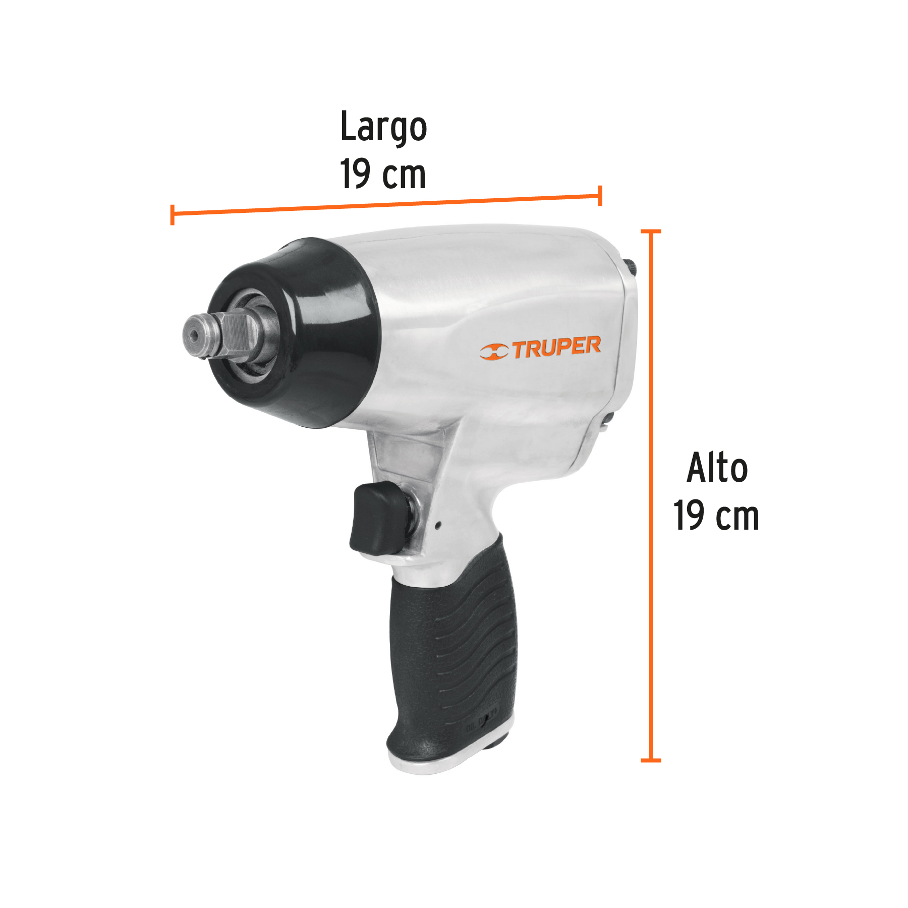 Llave (pistola) de impacto neumática 1/2', TRUPER - Imagen 4