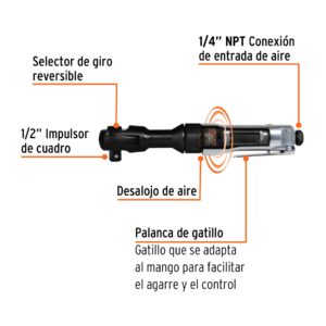 Matraca de impacto neumática 1/2', TRUPER - Imagen 3
