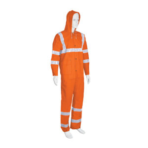 Conjunto impermeable doble capa naranja con reflejante, CH - Imagen 2