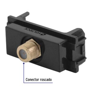 Toma de televisión, línea Italiana, color negro, VOLTECK - Imagen 3