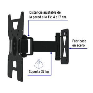Soporte para pantallas 23' a 37' mov. angular y articulado - Imagen 3