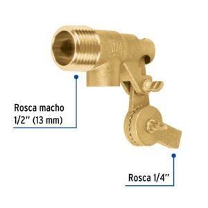 Válvula de flotador de latón 1/2', FOSET - Imagen 3