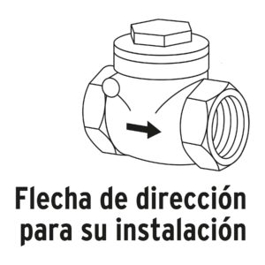 Válvula check horizontal de latón, 1/2', FOSET - Imagen 3