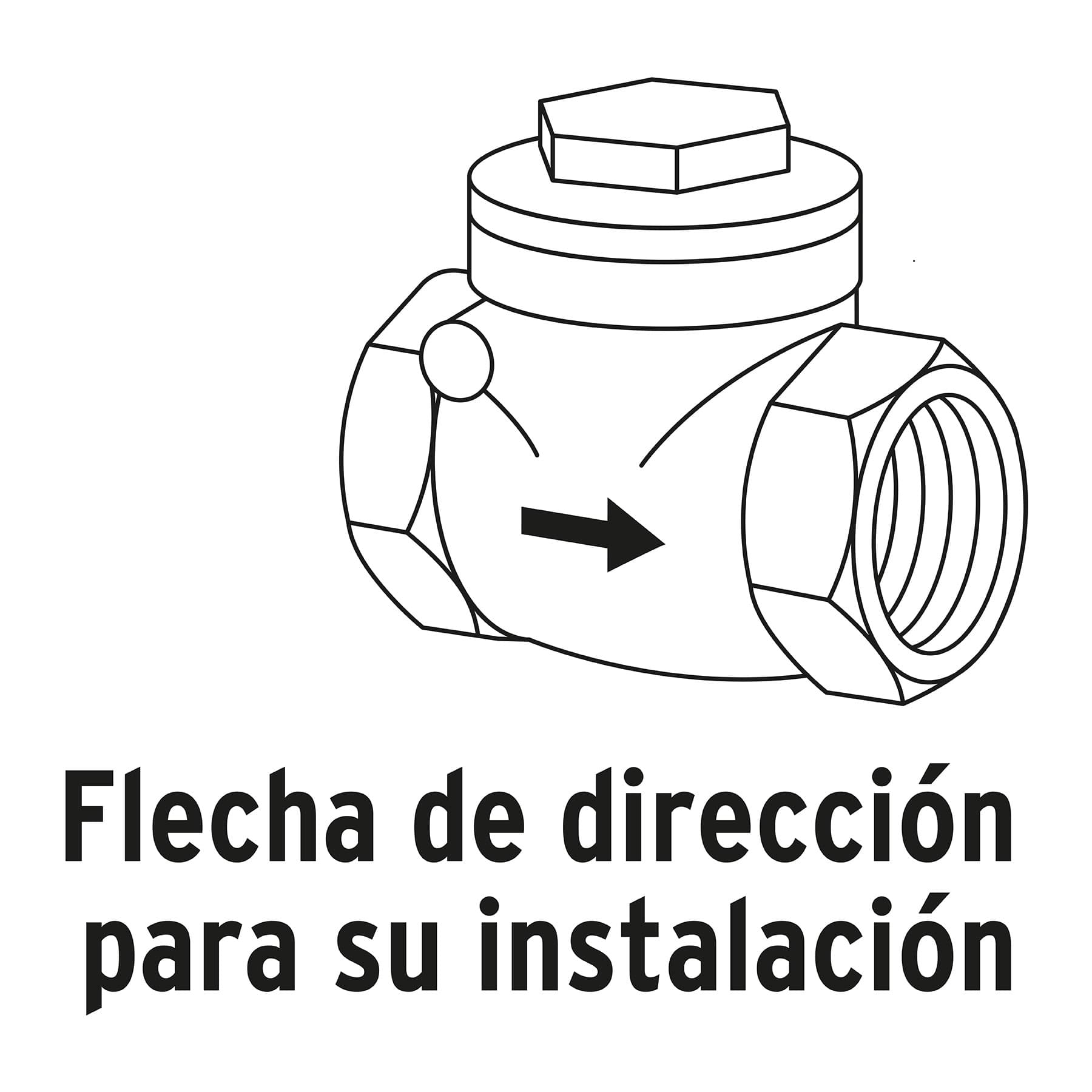 Válvula check horizontal de latón, 3/4', FOSET - Imagen 3