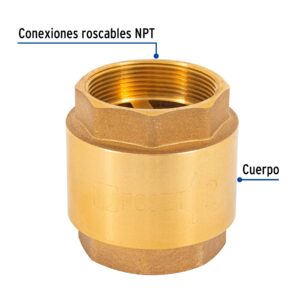 Válvula de retención de latón 2', FOSET - Imagen 3