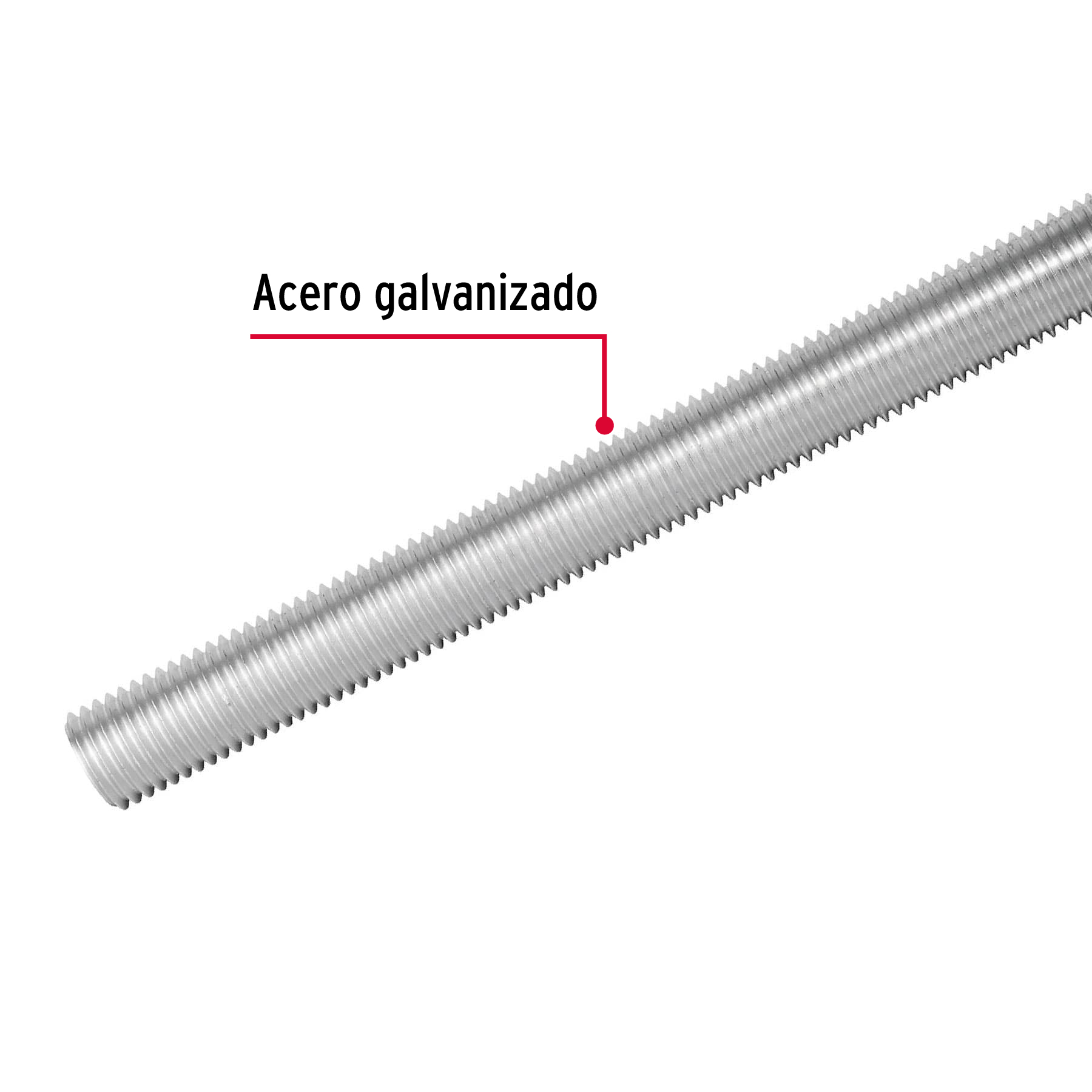 Varilla roscada de 1 m x 1/2', FIERO - Imagen 3