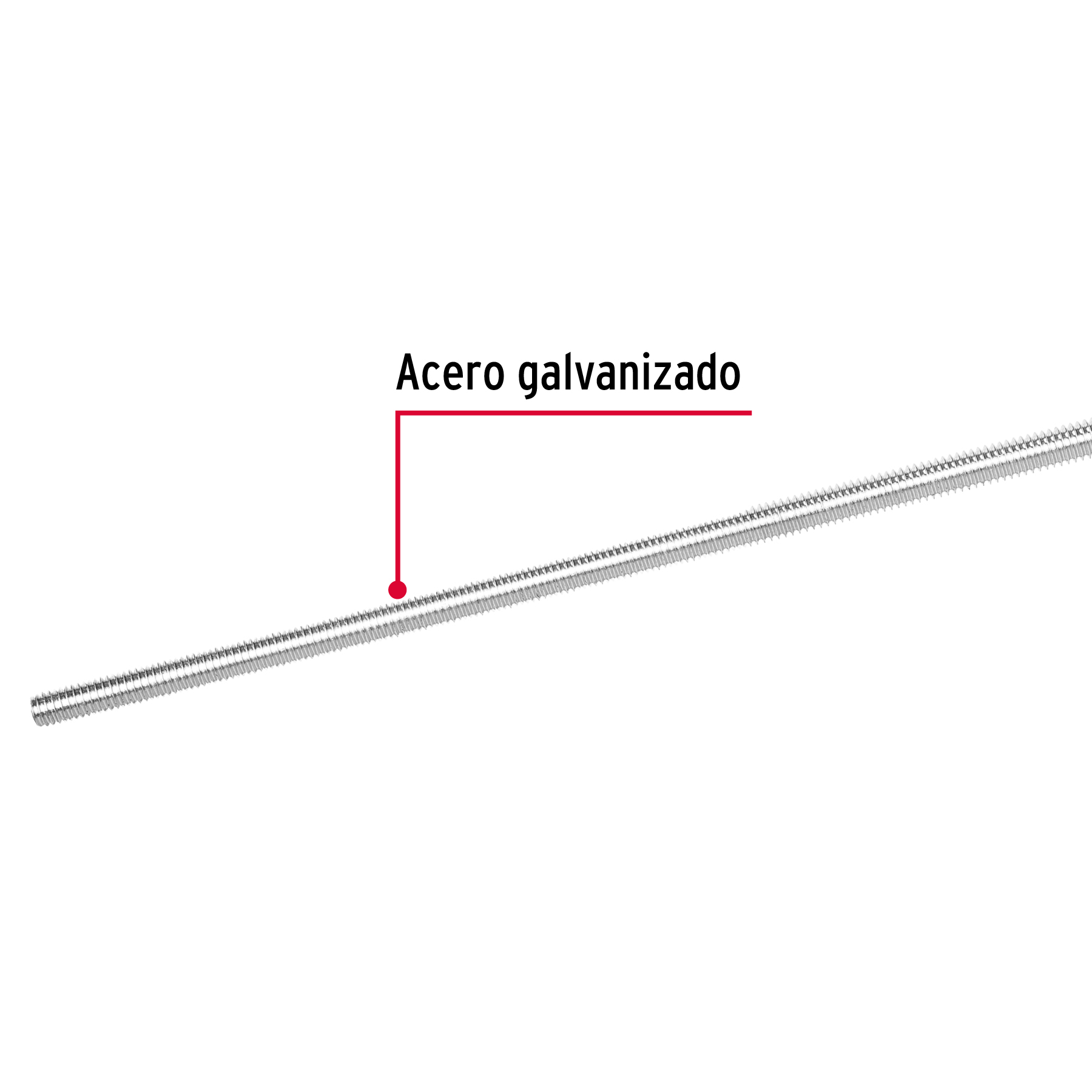 Varilla roscada de 1 m x 5/16', FIERO - Imagen 3