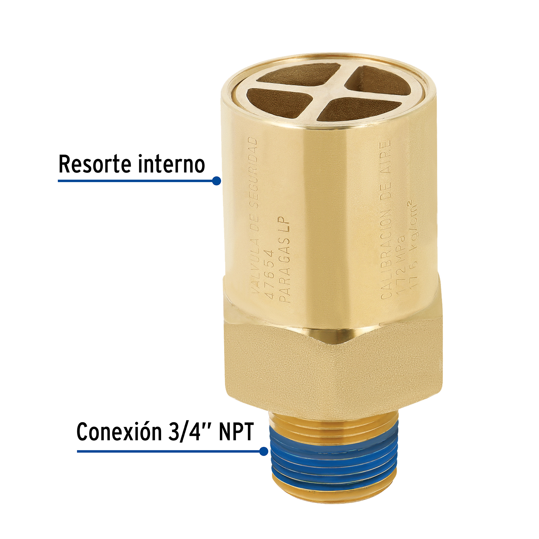 Válvula externa de seguridad para tanque estacionario,3/4' - Imagen 3