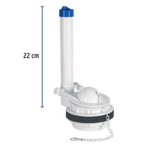 Válvula de descarga 3' para WC de 2 piezas, cadena plástica - Imagen 4