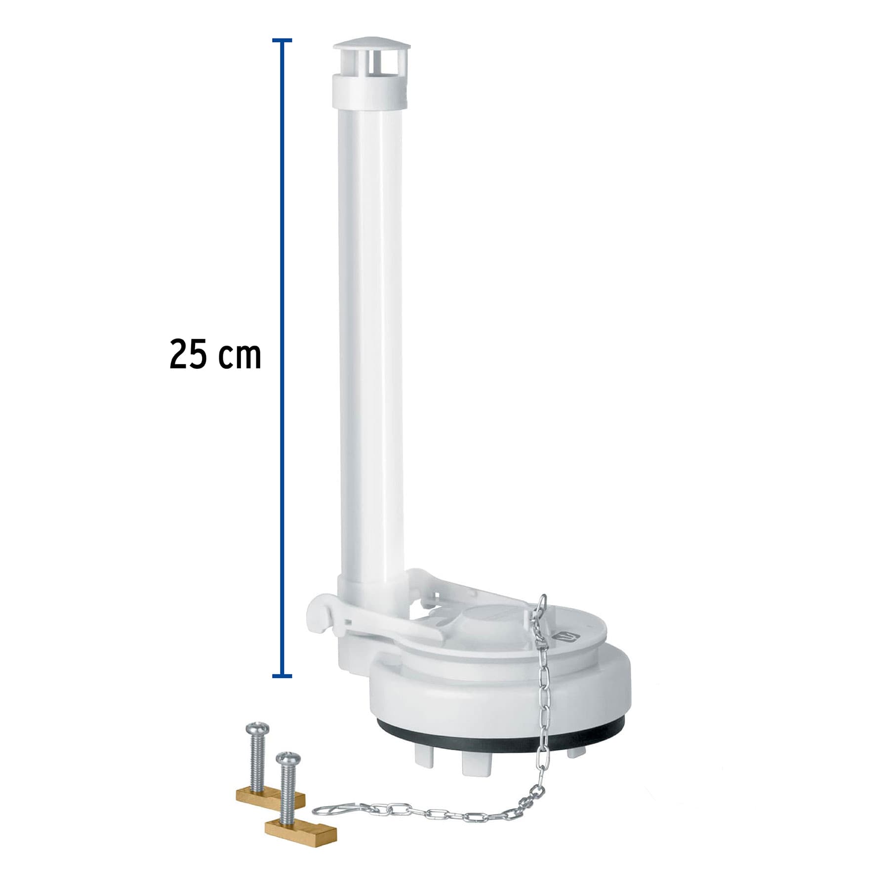 Válvula de descarga 3' para WC de 1pieza, cadena inox, FOSET - Imagen 4