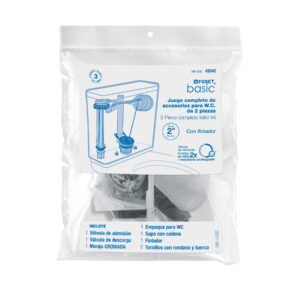 Juego accesorios para WC, 2' flotador trad, p/cromada, BASIC - Imagen 4