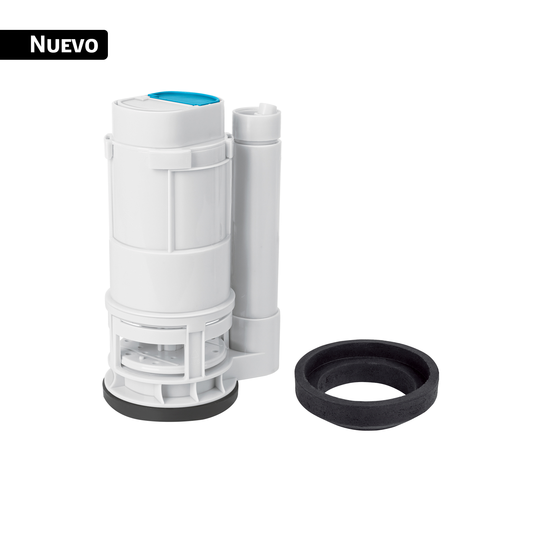 Válvula descarga dual 3' para WC de 2 piezas, sin botón dual - Imagen 2