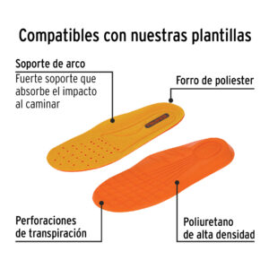 Bota de seguridad café, #23, casquillo de composite, PRETUL - Imagen 4