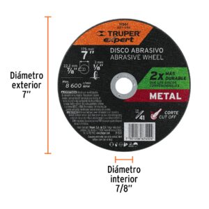 Alternative view of Disco para corte de metal, tipo 41, diámetro 7' EXPERT