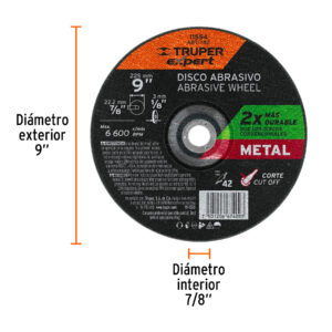 Alternative view of Disco Tipo 42 de 9' x 3.2 mm corte metal, TRUPER EXPERT