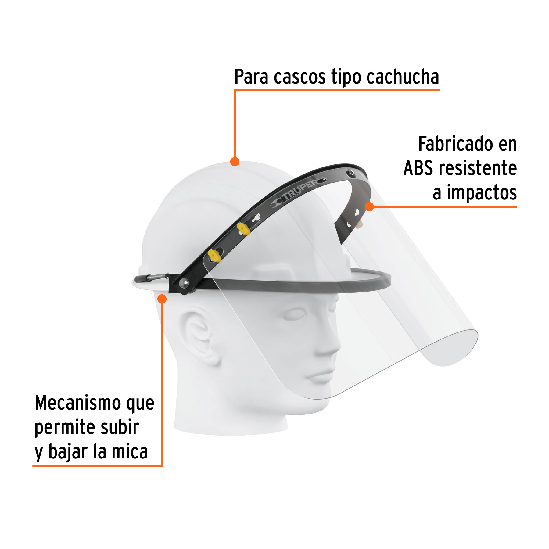 Adaptador de protector facial para casco, TRUPER - Imagen 2