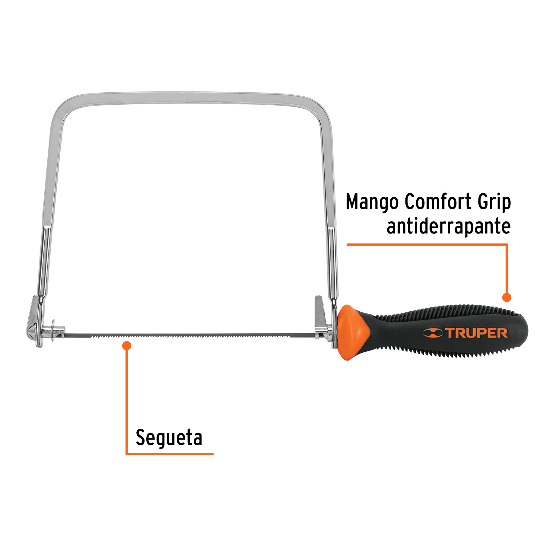 Arco calador con 5 seguetas de 6-1/2', TRUPER - Imagen 2